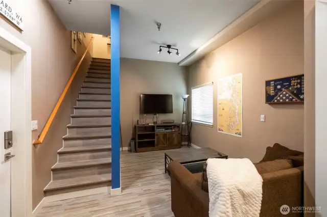 This unit is the only unit of the four units that has access to the garage from the unit!