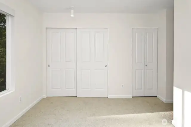 ample closet space in 2nd bedroom
