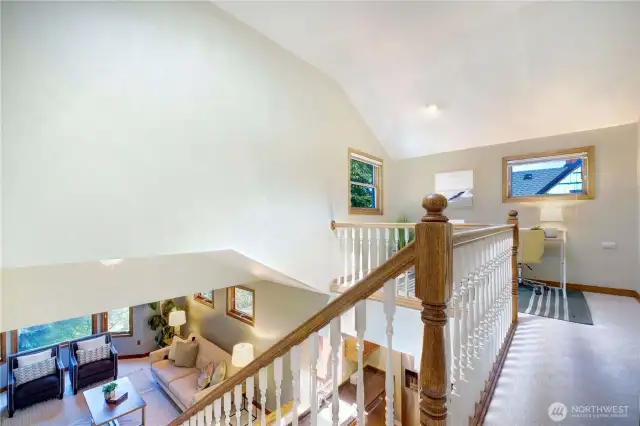 Birds eye view of the Family Room.
