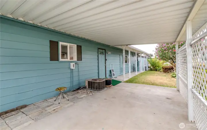 Covered patio.