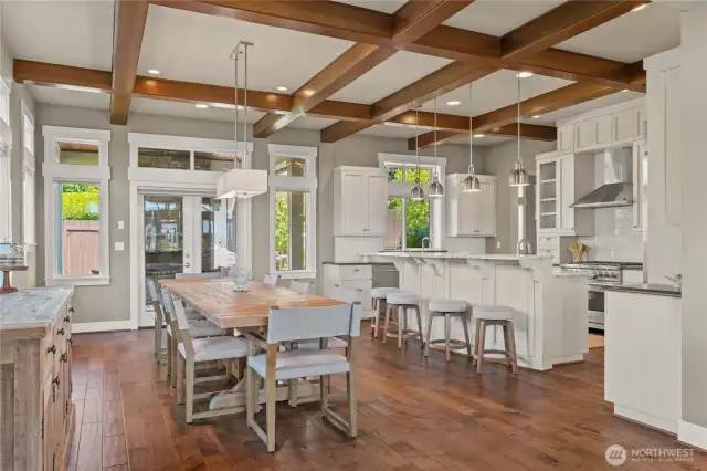 Cook in a stunning Chef's kitchen while hosting guests