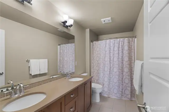 Guest bath on upper level