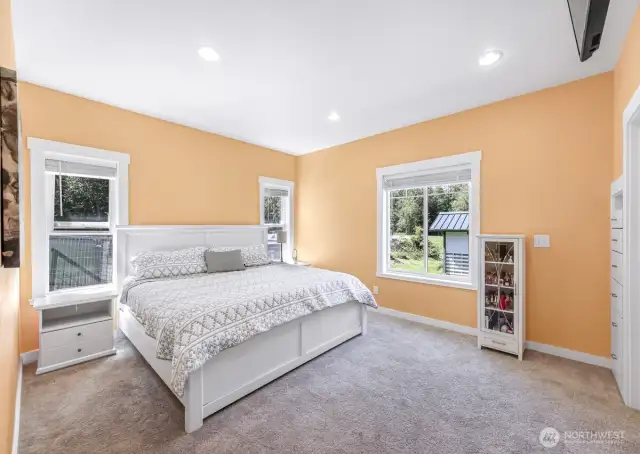 Primary bedroom #1 is very large and bright