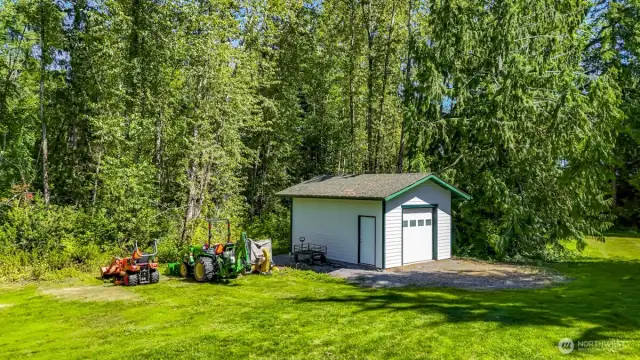 In the back of the property there is a large detached garage that could be used as a shop or for vehicles