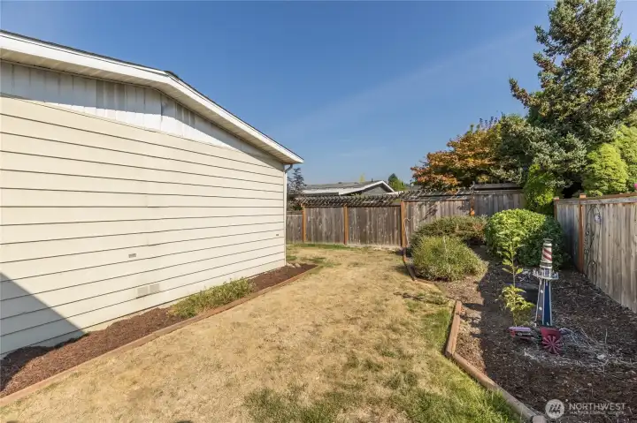 Nice sunny planting beds for your flowers or veggies