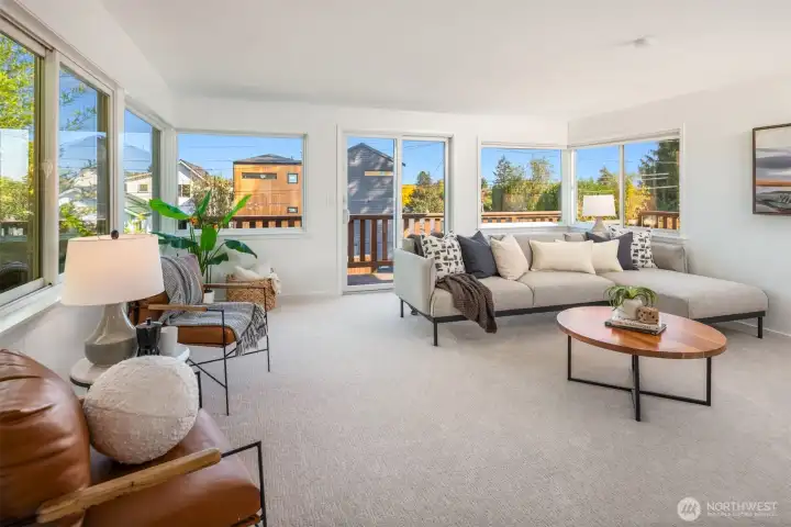 Spacious bonus room sits on the East side of the house