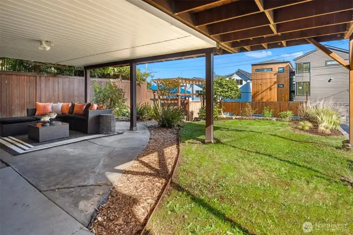 More outdoor covered space for all year hanging or dining
