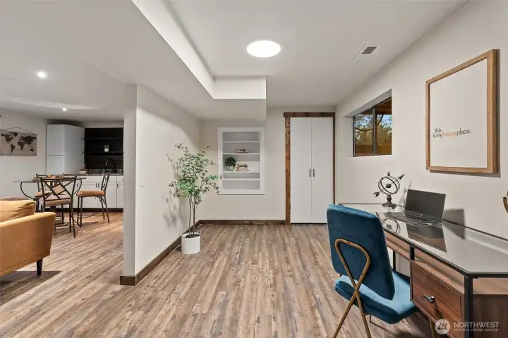 Extra space, office w/storage