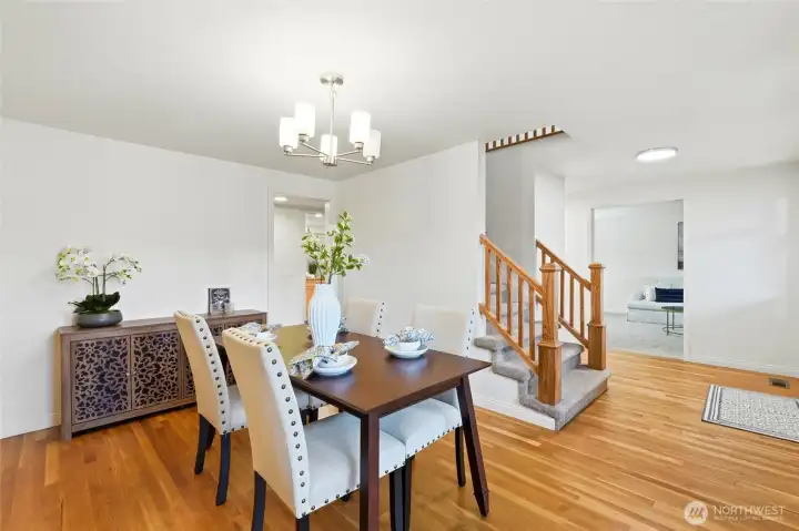 Formal dining room for intimate dining.