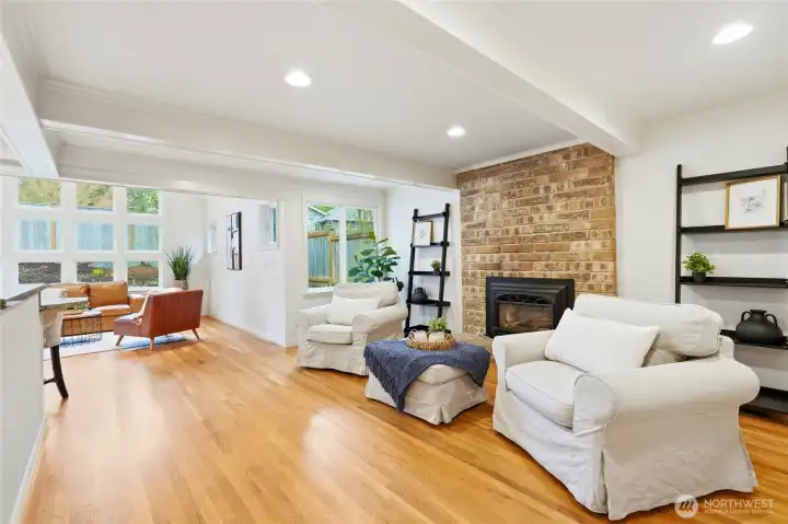 Story time will be so cozy in front of the gas fireplace!