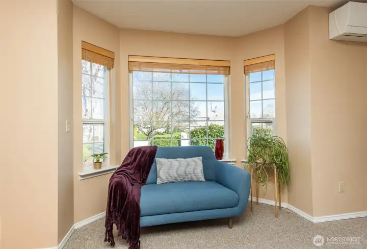 Nook in living area with lots of light