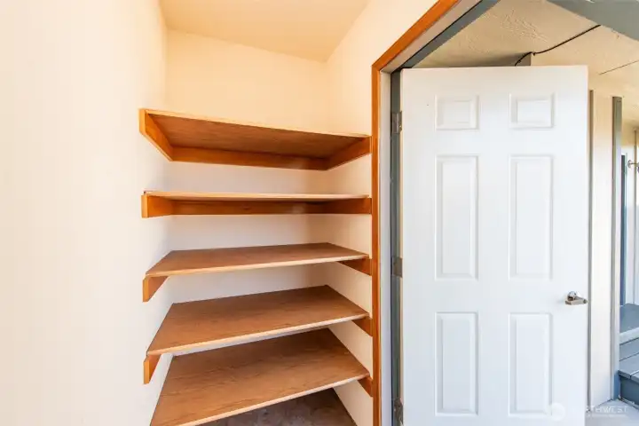 Storage closet in patio