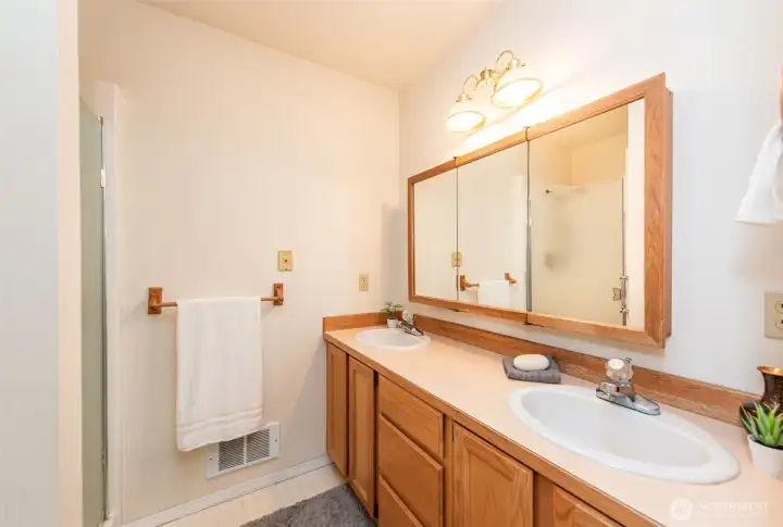 Primary bath with shower