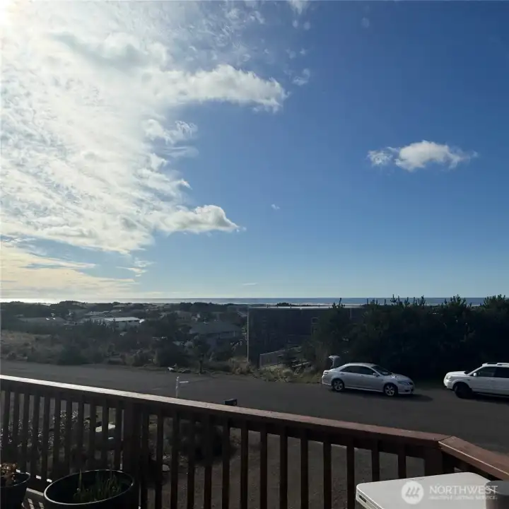 Your view of the Pacific ocean from your upper deck