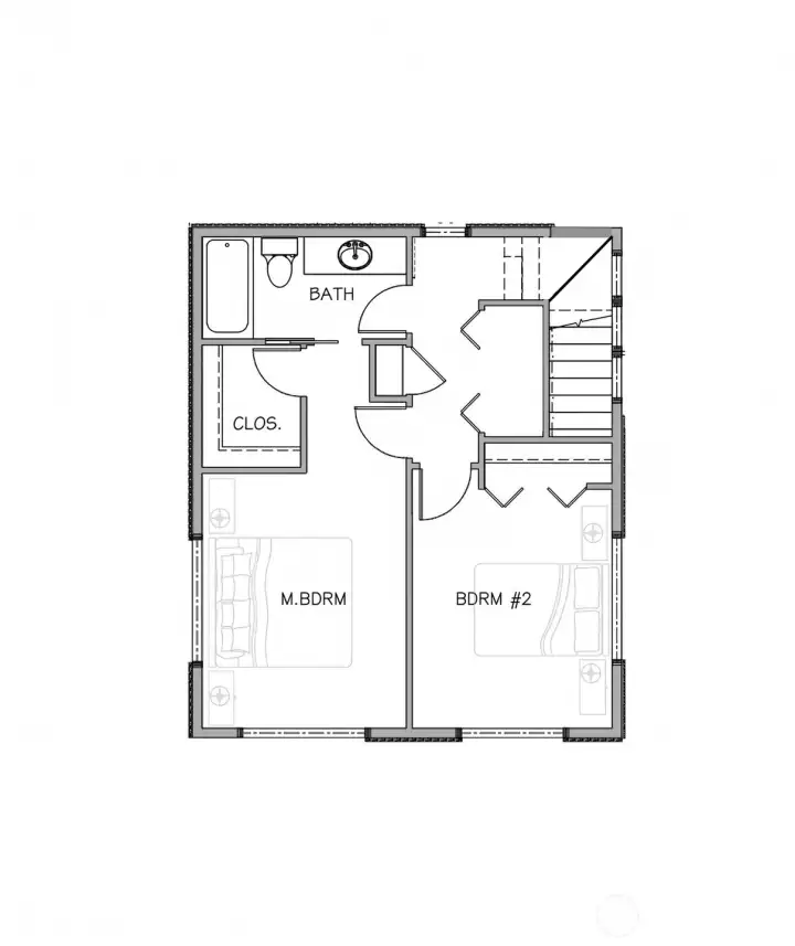 Second Floor of DADU. Scale is approximate.