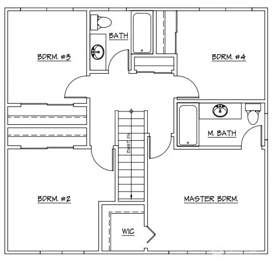 Second Floor Main House. Scale is approximate.