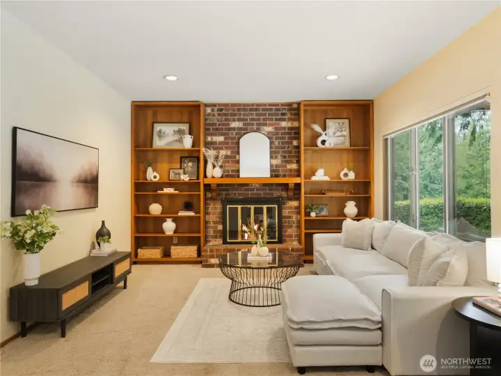 Open and inviting living spaces with natural wood accents