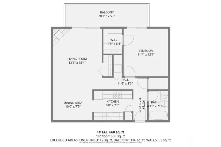 Unit 1306 floor plan.