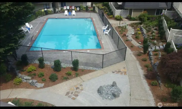 The pool is across the street behind Building 9903