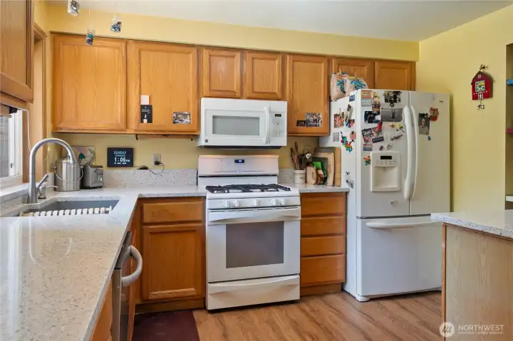 New quartz countertops.