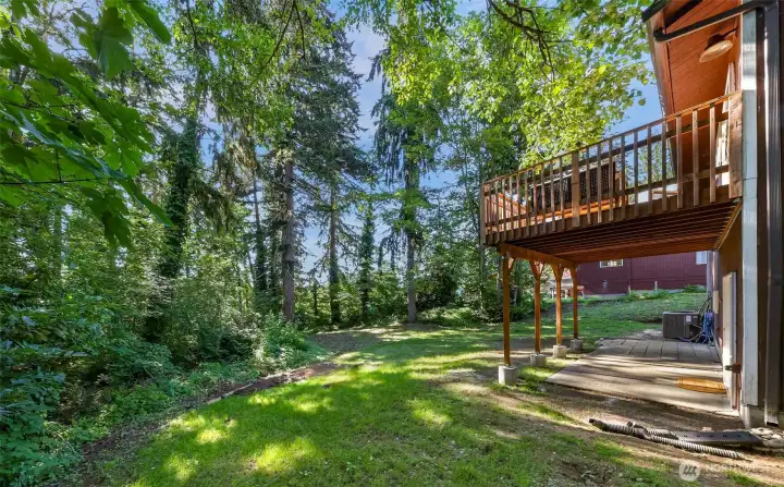 Huge backyard - this private lot is over 19,000 sq ft!