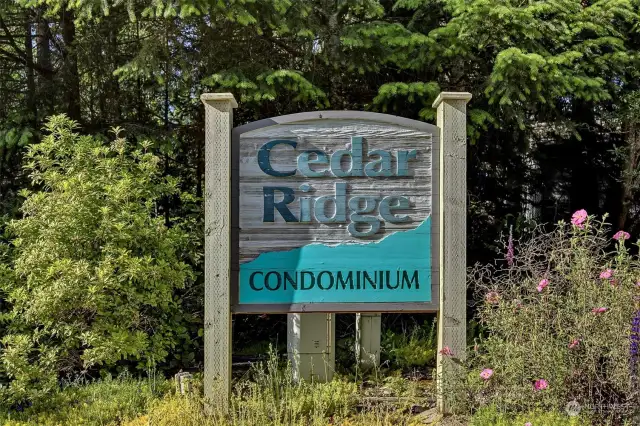 Centrally located Cedar Ridge.