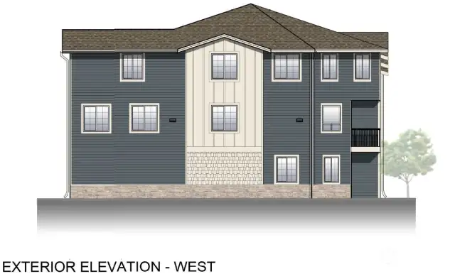 West exterior Elevation for reference only