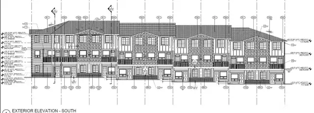 South exterior Elevation Finish Plan, for reference only