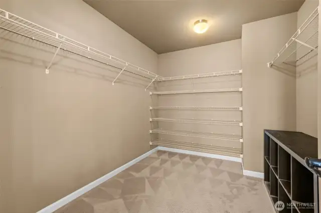 Extra Large walk in closet off primary bedroom.