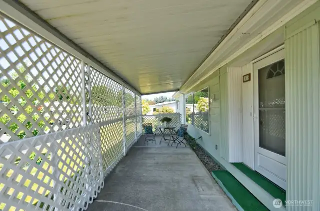 Patio at front entry.