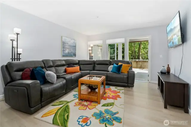 Living Room with access to private patio