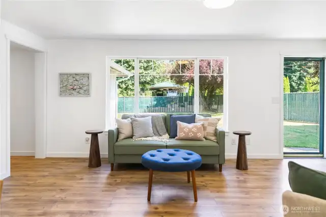 Main living are faces east and is great for that morning sun.