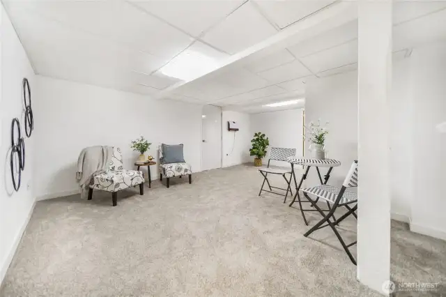 Lower level has it's own seperate entrance, newer carpet.
