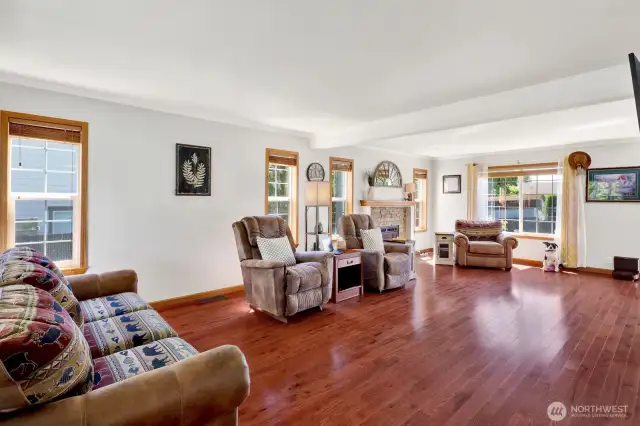 This large great room has enough space to even create two living areas if need.
