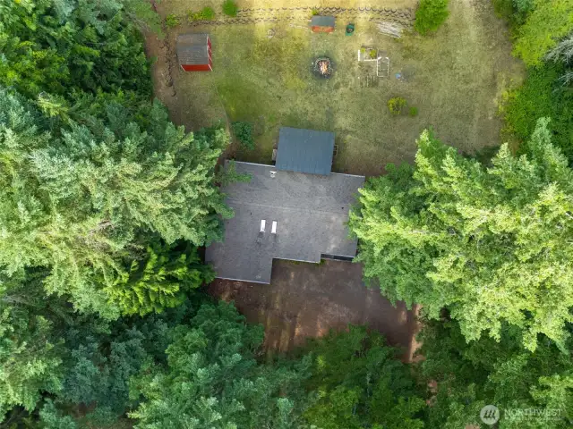 Bird's eye view of the home.
