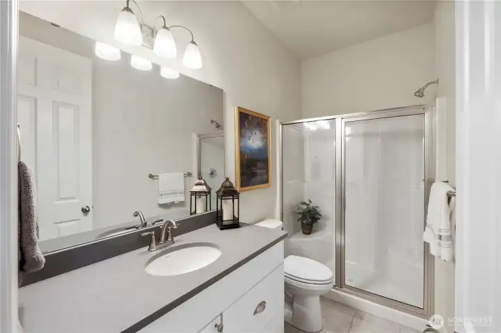 Lower level bath. Great for guests.