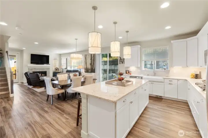 Gourmet kitchen.