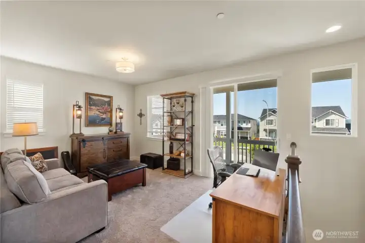 Relaxing living room off the kitchen.