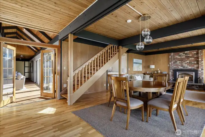 Open dining and living room.