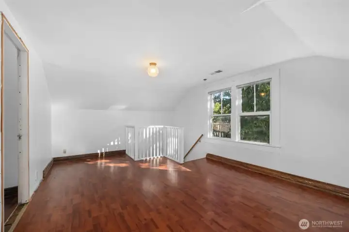 Upstairs Landing space could be great for an office.