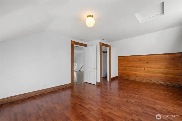Primary bedroom on the front of the house.