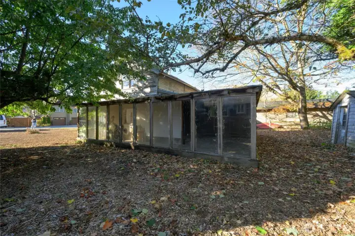 Green house space located off the south side of the home.