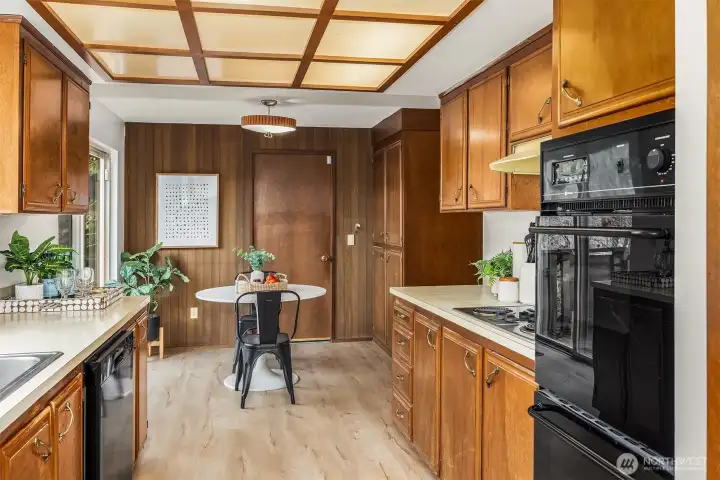 Love the original kitchen with dining nook, or give it an update with your own fresh ideas.