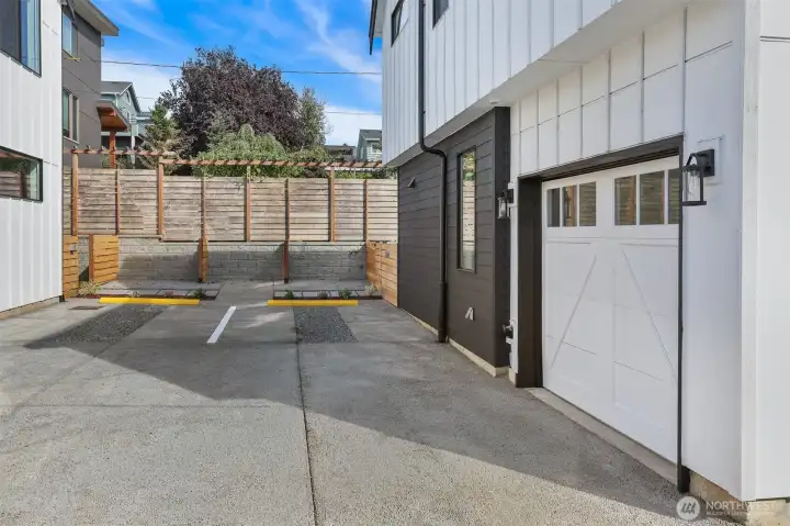 Designated off-street parking spot