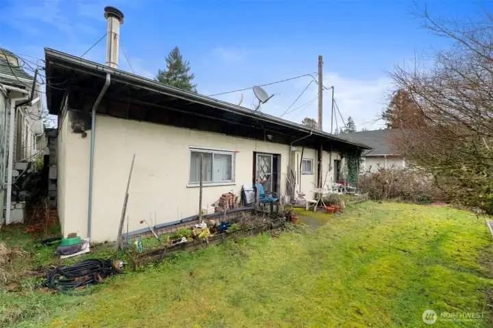 ADU located behind old gas station.