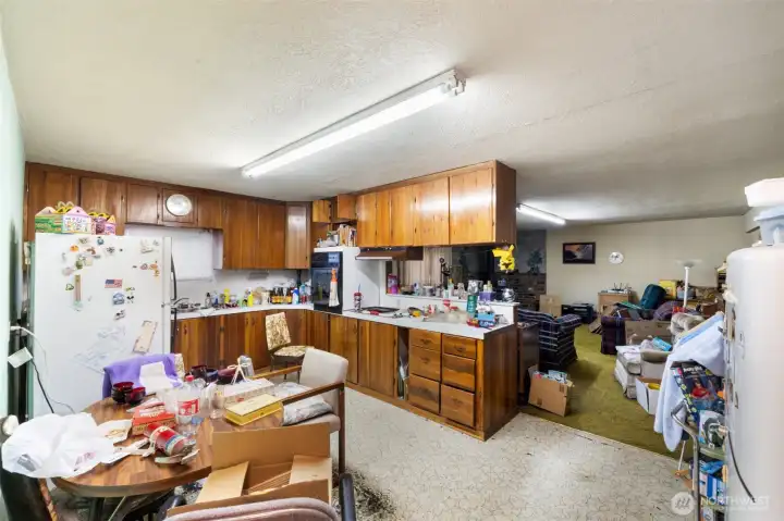 Spacious ADU kitchen area adjacent to living room