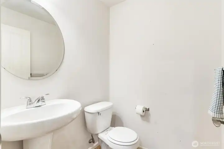 Powder room on first floor