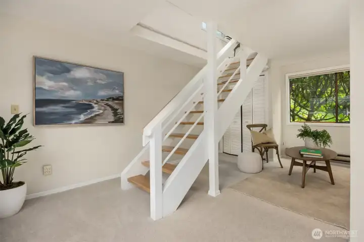 Stairway up to the loft