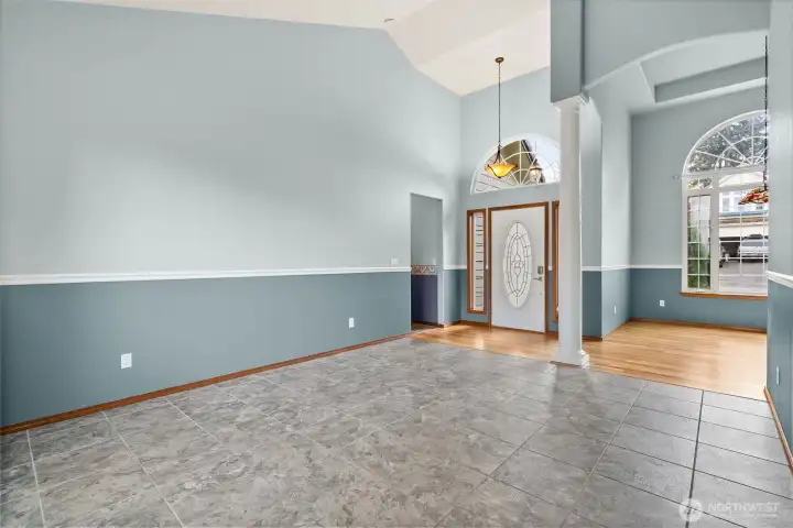 Looking back at entry from formal living.