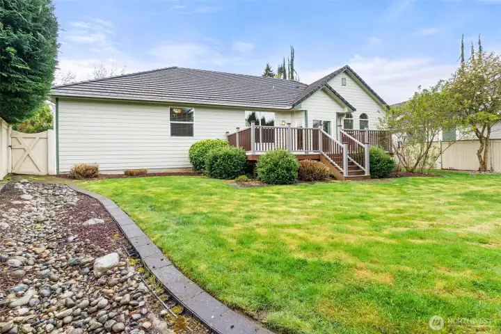 Curbing for maintenance ease.